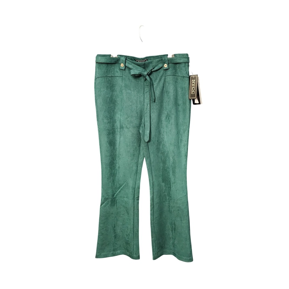 NYCC‎ New York Clothing Co. Teal-Green Suede Bootcut Pants Size L